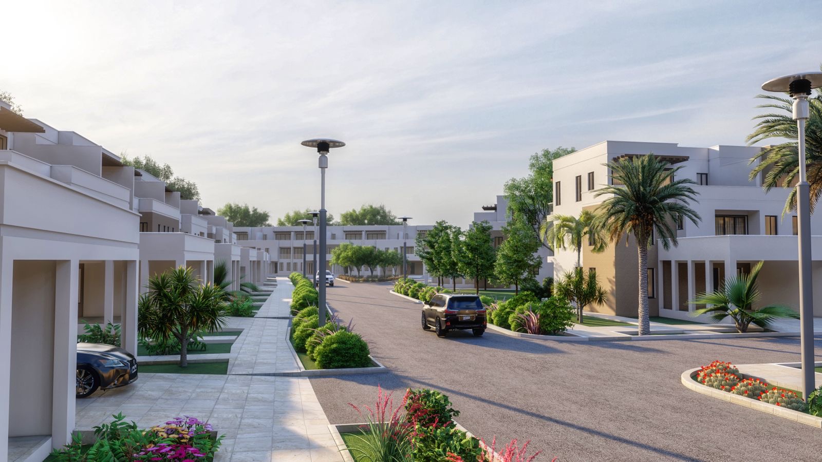 Completed streets at The Grove