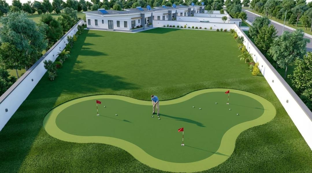 Putting green at Golden Palace Residences Uyo